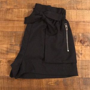 High waisted black shorts